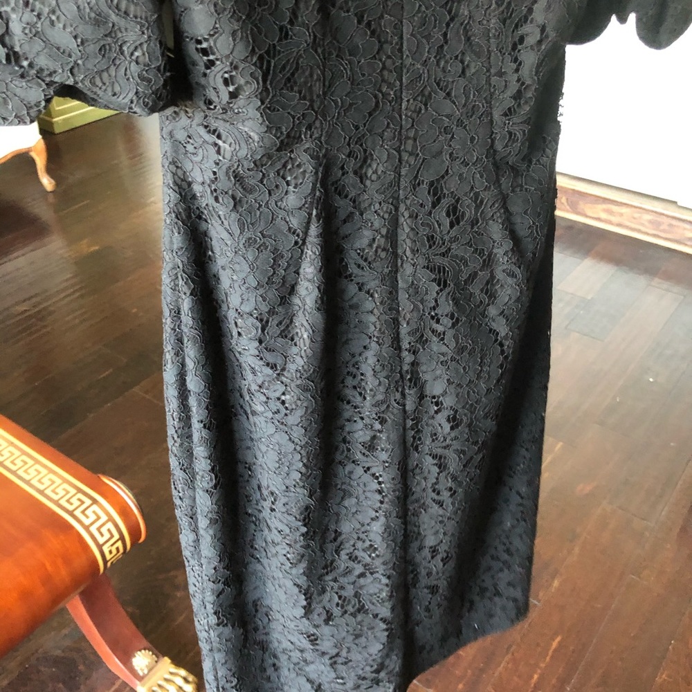 $990 Zac Posen Terry Lace Puff-Sleeve Cocktail - Picture 12 of 12